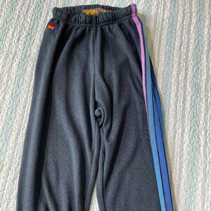 Aviator Nation Gray Joggers with Multicolor Stripe size XS